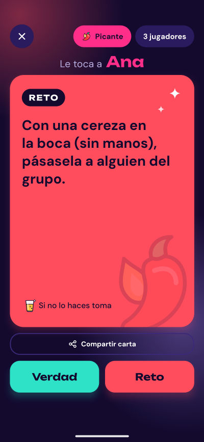 Carta de reto en Verdad o Reto