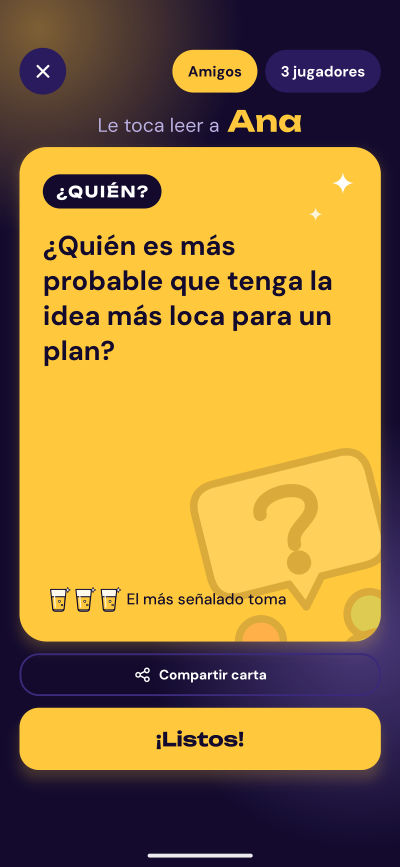 Pregunta de ¿Quién es más probable que…?